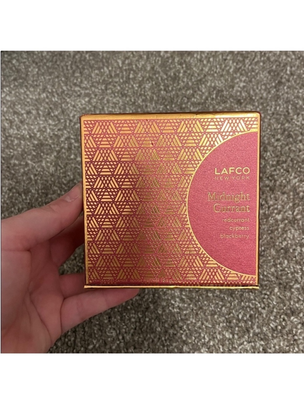 LAFCO Midnight Currant Candle in Red and Gold Box